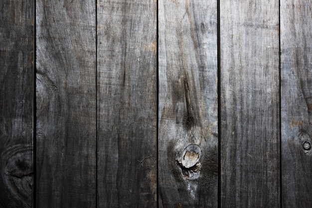 Vista superiore di vecchia tavola di legno scura di struttura