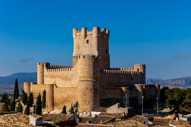 Viste del castello di Atalaya nella città di Villena, Alicante.