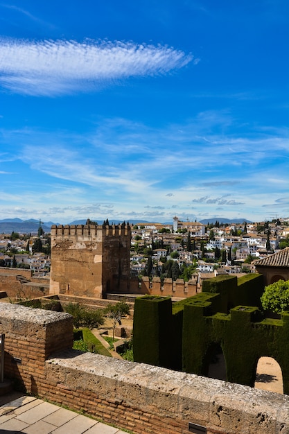 Viste del paesaggio che circonda l&#39;Alhambra di Granada.