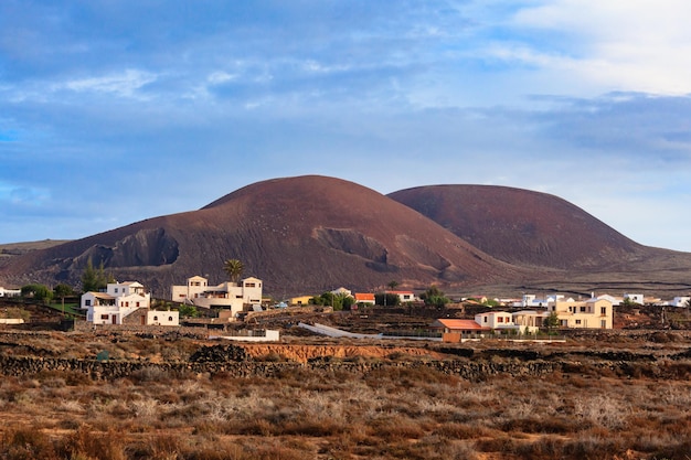 Viste vulcaniche nella città di Lajares, Fuerteventura