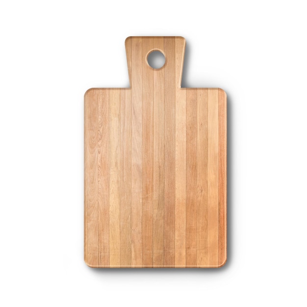 Visto da vicino tavola da taglio in legno a forma quadrata adatta al concetto di cucina