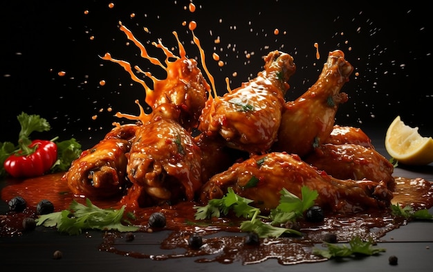 Visual Feast Chicken Legs si tuffano nel Masala Perfection Generative di Ai