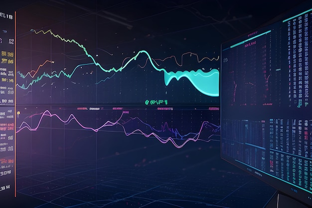 Visuale accattivante delle tendenze del mercato