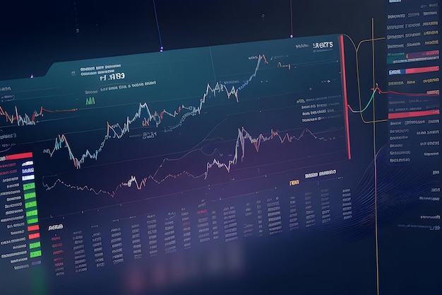 Visuale accattivante delle tendenze del mercato