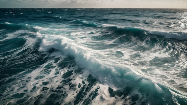 Visualizza le onde nell'oceano tramite l'IA generativa dei droni