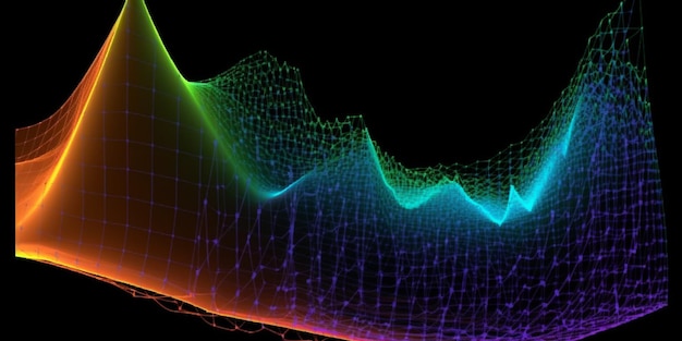 Visualizzazione 4D illuminata a somma infinita dell'affascinante equazione della funzione Zeta