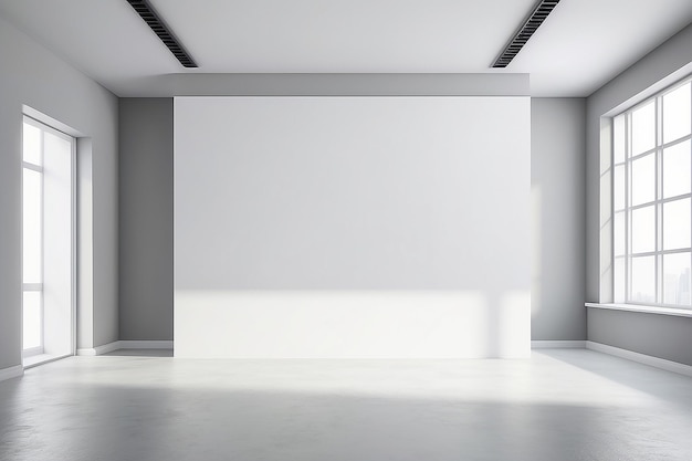 Visualizzazione architettonica Mockup con spazio bianco per il posizionamento del tuo progetto