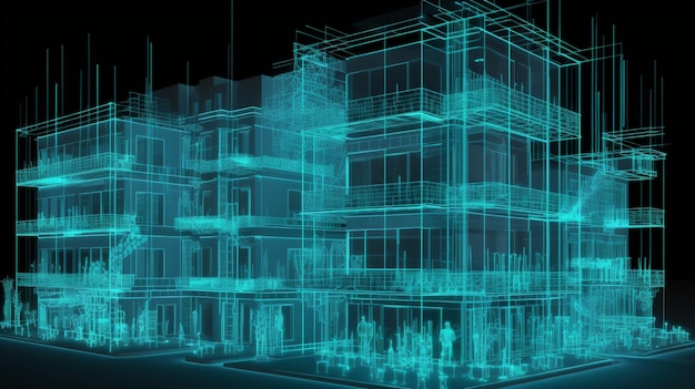 Visualizzazione BIM innovativa che evidenzia le utilità dei sistemi di un edificio