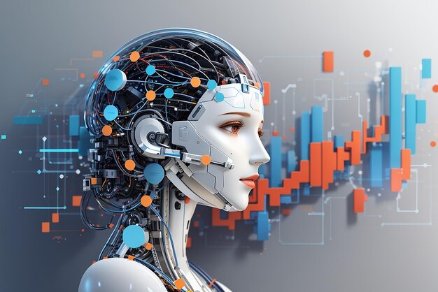 Visualizzazione dei dati rete d'informazione complessa intelligenza artificiale