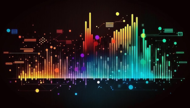 visualizzazione dei regni. background tecnologico Concetto di flusso di dati. analisi aziendale.