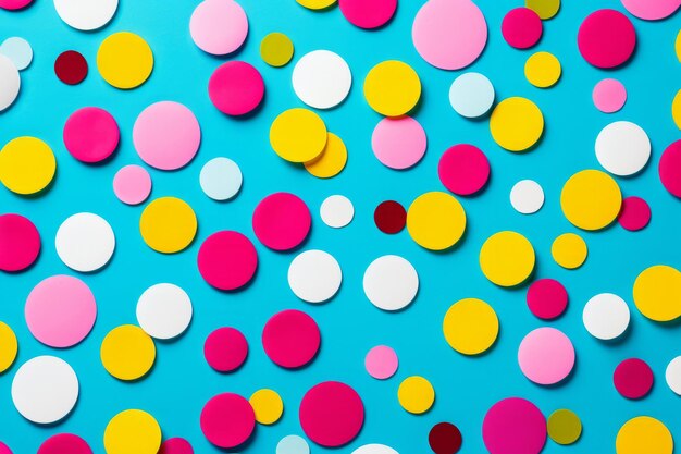 Vivace concetto di pop art con sfondo a pois basato sull'intelligenza artificiale generativa