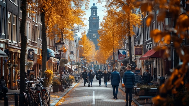 vivace e storica piazza Leidseplein ad Amsterdam con artisti di strada e caffè