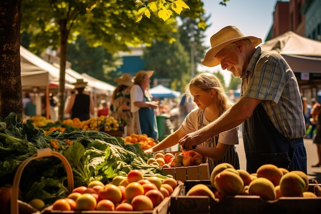 Vivace mercato degli agricoltori