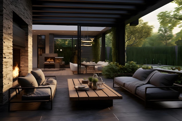 vivere indooroutdoor in un ambiente contemporaneo