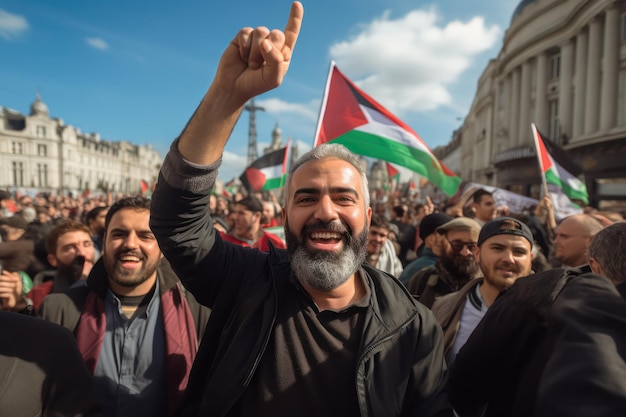 Voci per la libertà I palestinesi si uniscono per protestare per la liberazione