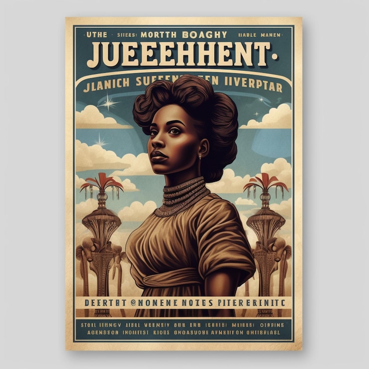 Foto volantino juneteenth di alta qualità 4k ultra hd hdr