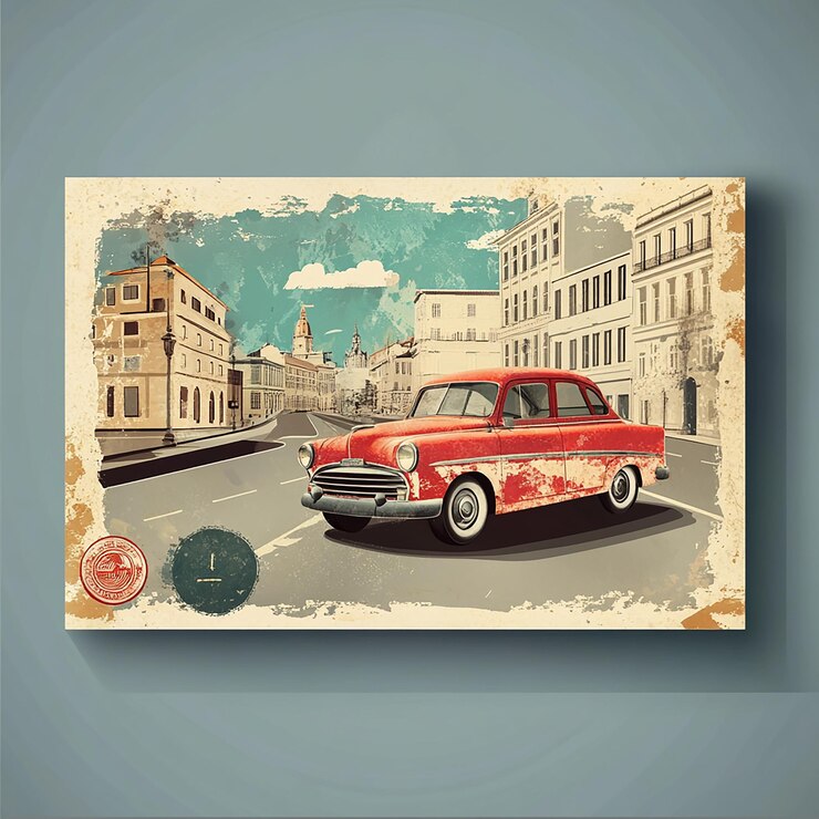 Volantino vintage orizzontale