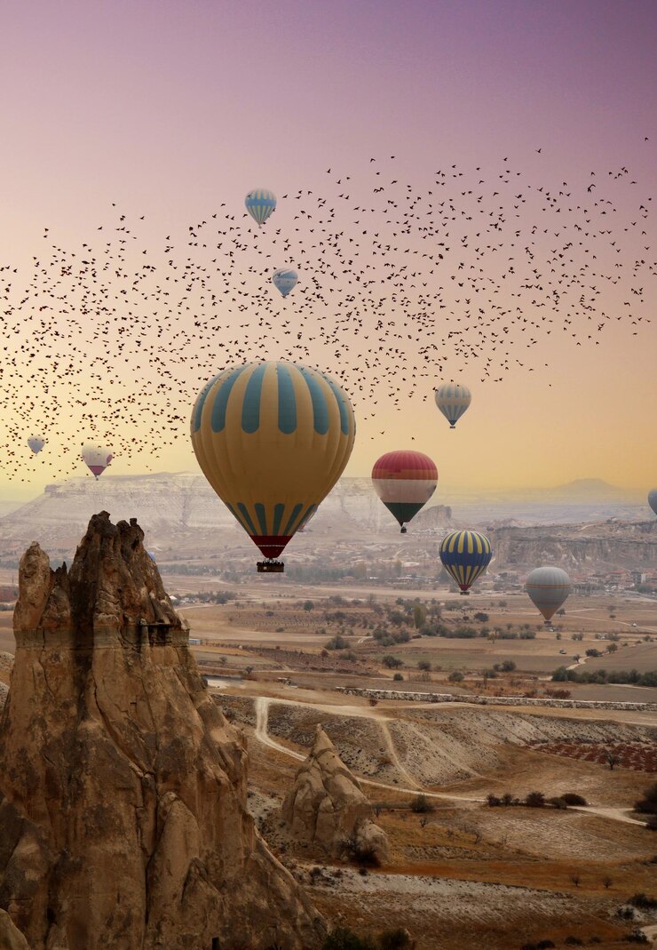Volo ad aria calda in Cappadocia NevsehirTurchia
