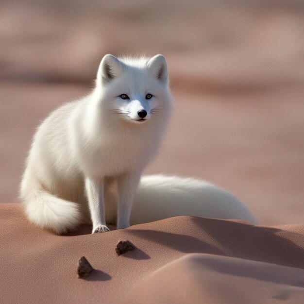 volpe artica nel deserto immagine ai arte generata