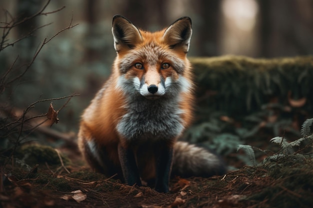 volpe in una foresta fotografia naturalistica