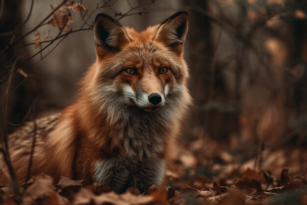 volpe in una foresta fotografia naturalistica