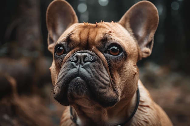 Volto di un bulldog francese IA generativa