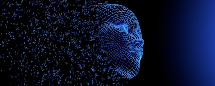 Foto volto umano digitale intelligenza artificiale ai