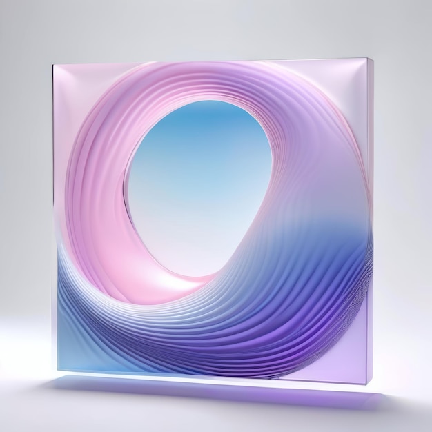 Vortice blu e rosa su sfondo bianco