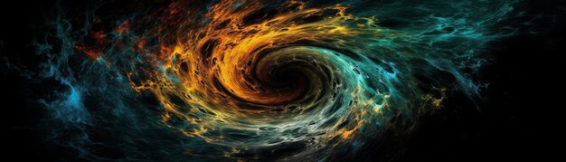 Vortice vorticoso Banner orizzontale AI generato