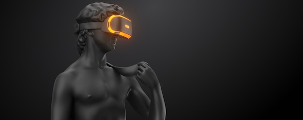 VR auricolare realtà virtuale occhiali 3D render