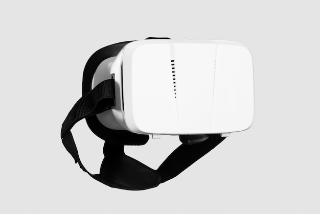 Vr occhiali isolati su sfondo bianco e nero