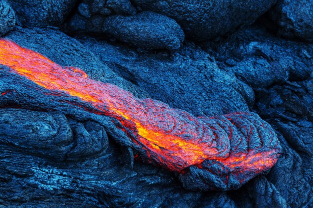 Vulcano attivo Kilauea sulla Big Island, Hawaii