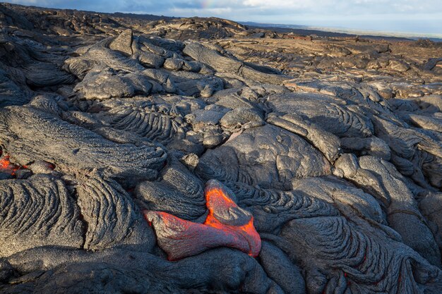 Vulcano attivo Kilauea sulla Big Island, Hawaii