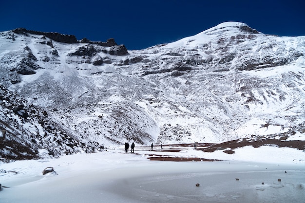 Vulcano Chimborazo coperto di neve