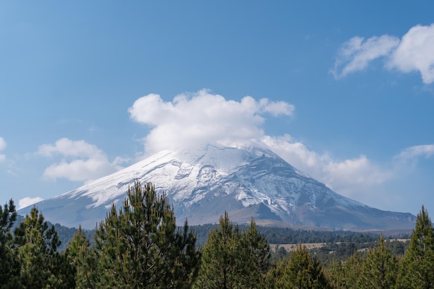 vulcano Popocatepetl a puebla messico