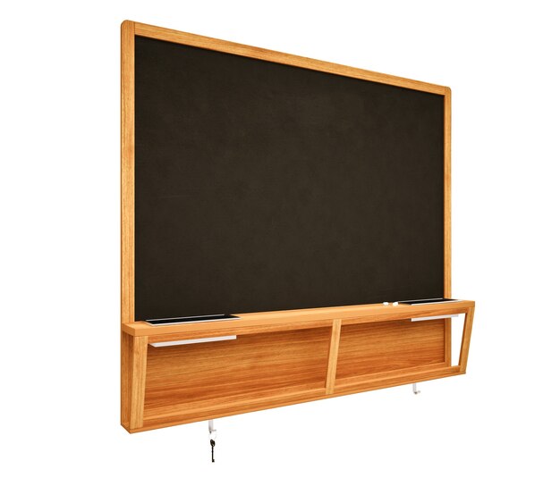 Vuoto Black School Chalk Boardnk sulla parete