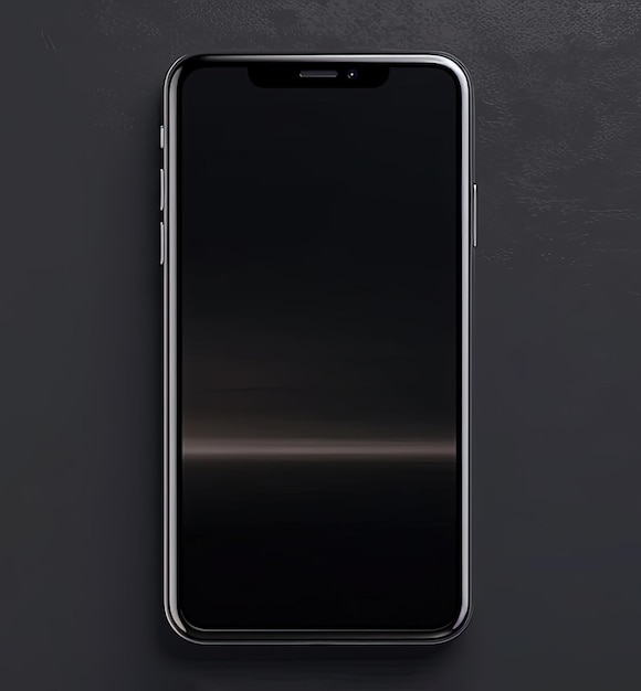 Vuoto vuoto Smartphone iphone mockup isolato su sfondo scuro