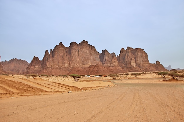 Wadi Disah nel canyon di Al Shaq dell'Arabia Saudita