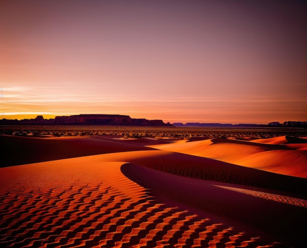 wadi irannovember sabbia sabbia nazionale deserto tramonto con strisce rosse