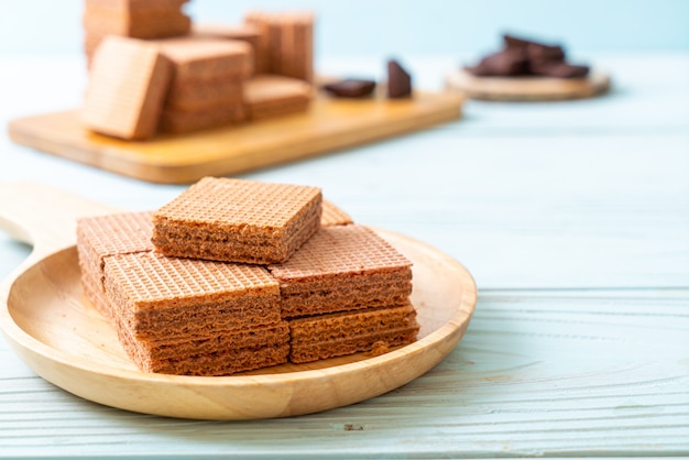 wafer al cioccolato con crema al cioccolato