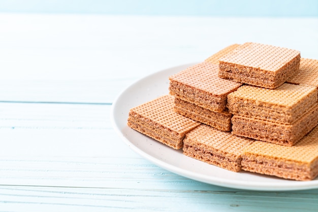 wafer al cioccolato con crema al cioccolato