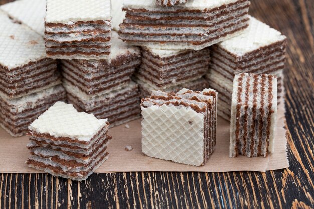 Waffle di grano con ripieno di cioccolato