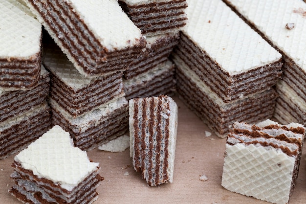 Waffle di grano con ripieno di cioccolato