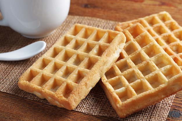 Waffle e caffè