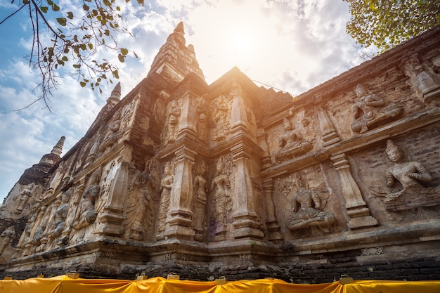 Wat Chet Yot, tempio della pagoda di sette un&#39;attrazione turistica a Chiang Mai, Tailandia.