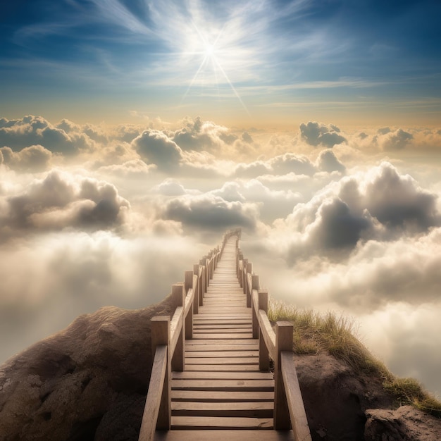 Way to Heaven Illustrazione AI GenerativexA