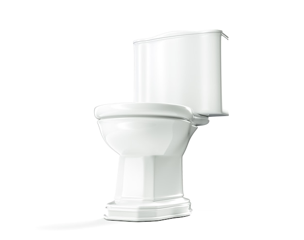 WC 3D render wc su sfondo bianco