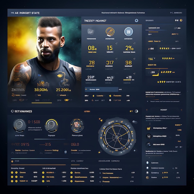 Web Dashboard Sports Team Performance Dashboard Tile Based Layout Dynamic Concept Idea Design Art