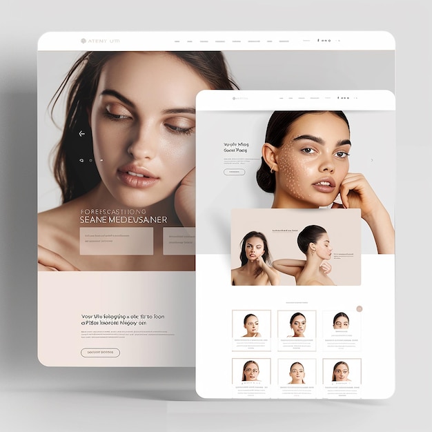 web design UI UX pagina di destinazione per la clinica di estetica della pelle