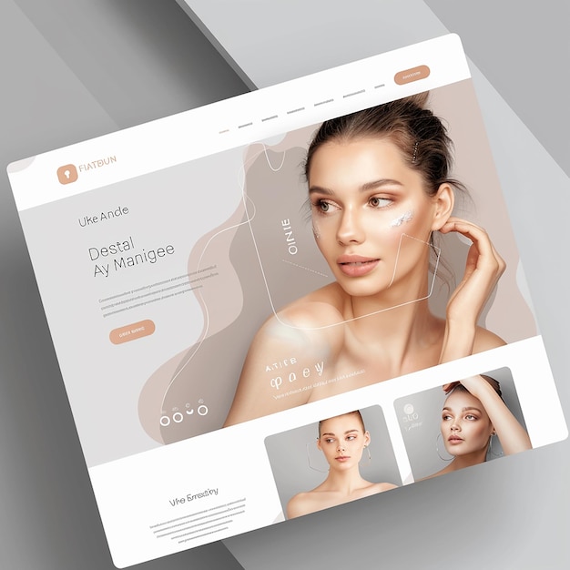 web design UI UX pagina di destinazione per la clinica di estetica della pelle